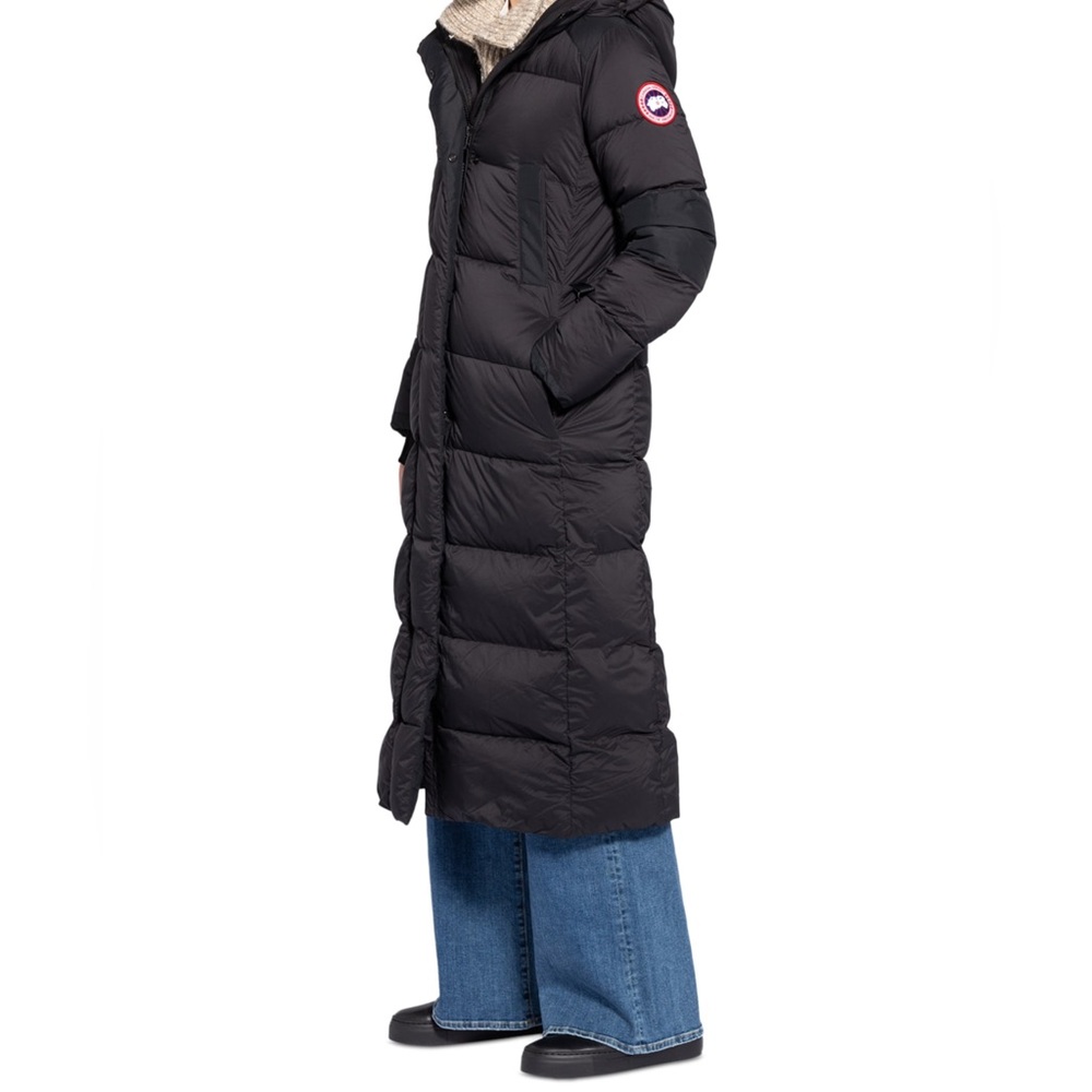 Canada Goose Alliston Long Parka Red Logo Jacket Black size xs - Picture 5 of 16